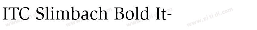 ITC Slimbach Bold It字体转换